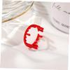 TOBBOMEY 2Pcs Adjustable Halloween Blood Ring Alloy Open Rings for Vampire Costume Spooky Dripping Design Comfortable Fit for Party Cosplay Club and Carnival Use view 3