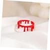 OFFSCH 2Pcs Adjustable Halloween Blood Ring Spooky Open Vampire Rings for Costume Parties Alloy Material Skin Friendly for Halloween Masquerades and Festivals view 4