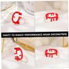 ERINGOGO 2Pcs Adjustable Blood Ring Halloween Vampire Costume Accessories Spooky Open Rings Lightweight Party Favor for Men Women view 2