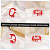 HEALSOPTHY 2Pcs Adjustable Halloween Vampire Open Rings Alloy Bloody Blood Splatter Jewelry for Party Cosplay Costume Decoration Comfortable Skin Friendly Spooky Accessories view 2