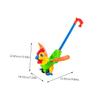 Abaodam Walker Push Cart with Detachable Handle Rooster Design Walking Push for Boy Girl Early Learning Cognitive Plaything Safe Wear Resistant Material Random Color view 2