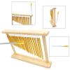 AOWINHIT Percussion Chimes Musical Instrument 20 Copper Bars Single Row Wind Chimes with Wood Stand Stick for Kids Music Lovers and Beginners Wooden Golden 38.8 x 27 x 5cm view 2