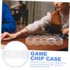 Abaodam Transparent Poker Chip Case Large Capacity Game Chip Holder with Compartment Tray Sturdy Lightweight Storage Box for Poker Tokens and Card Protection view 4