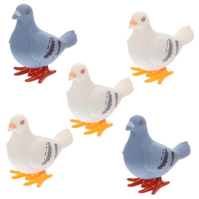 FIXOSHEE 5Pcs Wind Up Pigeon for Decorative Clockwork Ornaments with Adorable Design Educational Walking Wind Up for Boys and Random Colors Random Color