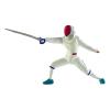 1/64 Scale Model Figure Mini Fencing Doll Model Photography Landscape Display Ornament Resin Fencing Pose Figure Tiny People, Forward White view 1