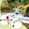 1/64 Scale Model Figure Mini Fencing Doll Model Photography Landscape Display Ornament Resin Fencing Pose Figure Tiny People, Forward White view 4