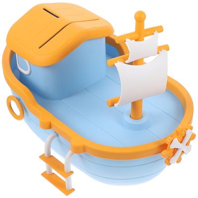 Abaodam Creative Pirate Ship Coin Bank for Cartoon Money Jar Piggy Bank Saving Box Tabletop Decoration for Birthday Christmas Day Gifts