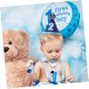 Cabilock Birthday Headwear Blue Cone Hat for Second Birthday Party Photo Prop Soft Comfortable for Festival Celebration and Gift view 3