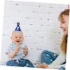 Cabilock Birthday Headwear Blue Cone Hat for Second Birthday Party Photo Prop Soft Comfortable for Festival Celebration and Gift view 4