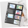 Beaupretty 10 Sheets Transparent Loose Leaf Stamp Holder Pages Double Sided PVC Stamp Organizer Inserts for Collectors Acid Album Accessories for Collection Storage and Display view 3