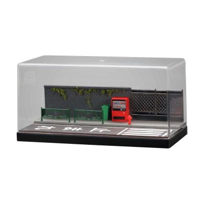 1/64 Model Car Display Case Diorama Realistic Background Simulation Desktop Decor Vehicle Model Display Stand Parking Scenery, Style A