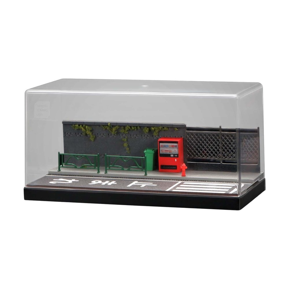 1/64 Model Car Display Case Diorama Realistic Background Simulation Desktop Decor Vehicle Model Display Stand Parking Scenery, Style A