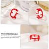 Gogogmee 2Pcs Adjustable Blood Ring Halloween Party Favors Metal Alloy Vampire Costume Accessory Skin Friendly for Carnival Cosplay Club Events view 3