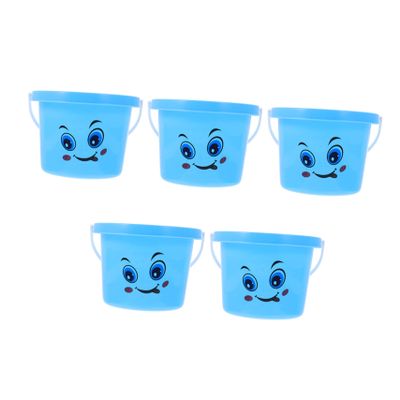BESPORTBLE 5Pcs Beach Sand with Comfortable Handles PP Material Buckets for Seaside and Backyard Play Bright Sand Playthings for Boys