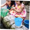 BESPORTBLE 5Pcs Beach Sand with Comfortable Handles PP Material Buckets for Seaside and Backyard Play Bright Sand Playthings for Boys view 4