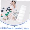 Abaodam Transparent Poker Chip Box with Compartment Storage Case for Chips and Card Holder for and Card Game Organization view 4