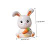 Abaodam Unbreakable Bunny Money Bank for Large Capacity Plastic Coin Jar with Dual Slots Cute Rabbit Design Desktop Stable Base Birthday Gift view 2
