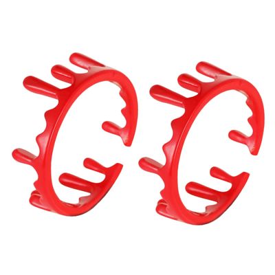 CVUTOVO 2Pcs Adjustable Alloy Blood Rings Halloween Vampire Jewelry Spooky Open Ring Costume Accessory for Party Favor and Gift