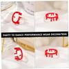 GETAJGHSD 2Pcs Adjustable Blood Open Ring Halloween Alloy Spooky Vampire Costume Accessories for Party Lightweight Bloody Cut Ring for Cosplay and Performance view 4