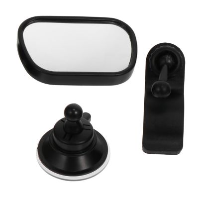 Kisangel Adjustable Car Rearview Mirror for Backseat Safety Wide Angle Observation Mirror with Stable Clip Installation Black Monitor for Drivers to Watch Rear