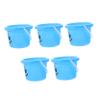 ADOCARN 5Pcs Beach Sand with PP Sand Buckets and Comfortable Handles for Creative Outdoor Play and Coordination Development Blue view 1