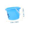 ADOCARN 5Pcs Beach Sand with PP Sand Buckets and Comfortable Handles for Creative Outdoor Play and Coordination Development Blue view 2