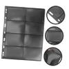 BESPORTBLE 10 Sheets Double Sided Transparent Inserts Wear Resistant PVC Standard Stamp Album Pages with Seven Rows for Collectors Reusable for Organizing Photos and Banknotes view 4