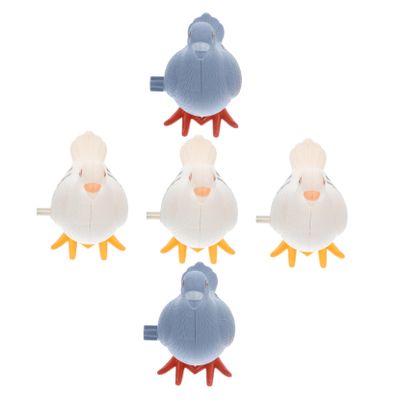 Beaupretty 5Pcs Clockwork Pigeon for Wind Up Plastic Simulation Ornaments Vintage Style Walking Safe and Fun Boys Random Color