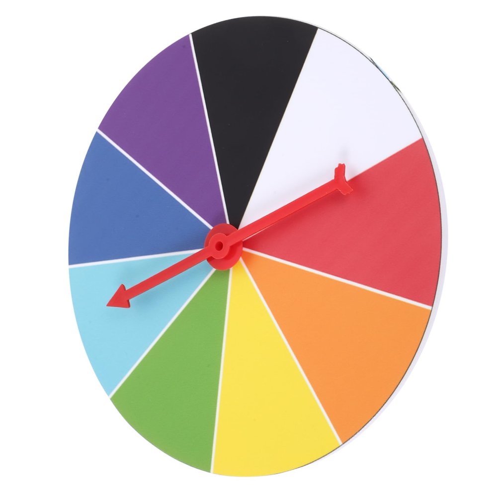 Abaodam Small Wall Mounted Prize Wheel with Erasable Surface Portable Lottery Game for Adults Construction for Home Office and Party Fun