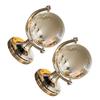 CVUTOVO 2pcs Mini Chic Geographic Globes Transparent High Borosilicate Glass Desktop Ornaments Creative Small Globe Decor for Home Office Smooth Touch Elegant Tabletop Craft view 1