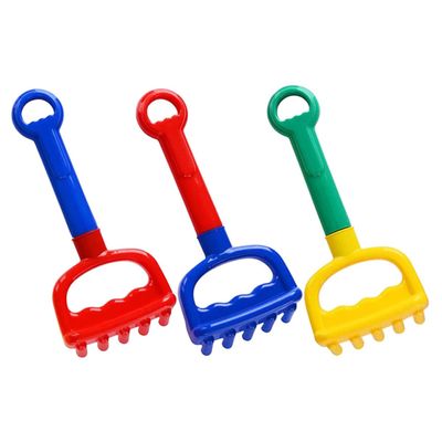 Beaupretty 3pcs Sand Rake Safe Beach Sand Play Tools in Yellow Red Blue Outdoor for Years Enhance Imagination and Motor Skills