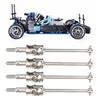 4Pcs Steel CVD Drive Shaft Transmission Axle for HSP 94123 94108 94102 1/10 RC Car High Performance CNC Machined Durable Replacement Parts (Silver) view 2