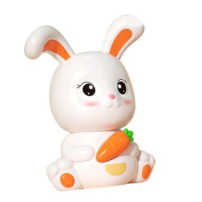ADOCARN Plastic Bunny Piggy Bank for Cute Rabbit Coin Bank with Large Capacity Tabletop Decoration for Birthday Gift to Cultivate Saving Habits