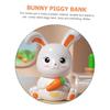 ADOCARN Plastic Bunny Piggy Bank for Cute Rabbit Coin Bank with Large Capacity Tabletop Decoration for Birthday Gift to Cultivate Saving Habits view 3