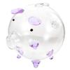 Abaodam Transparent Glass Piggy Bank Creative Money Saving Box for Adults and Lovely Pig Shaped Decorative Coin Pot with Flat Base for Desktop and Home Use Birthdays and Year view 1