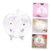 Abaodam Transparent Glass Piggy Bank Creative Money Saving Box for Adults and Lovely Pig Shaped Decorative Coin Pot with Flat Base for Desktop and Home Use Birthdays and Year view 3