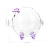 Abaodam Transparent Glass Piggy Bank Creative Money Saving Box for Adults and Lovely Pig Shaped Decorative Coin Pot with Flat Base for Desktop and Home Use Birthdays and Year view 4
