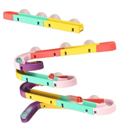 TOBBOMEY DIY Marble Run Building for Ages Colorful Plaything with Educational Wall Ball Race Track Enhancing Cognitive and Hand Eye Coordination Skills