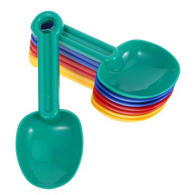 BESPORTBLE 8pcs Beach Shovel Portable Mini Sand Scoops in Red Yellow Blue Green Plastic Sand Digging Tools for Creative Outdoor Play and Sandcastle Building