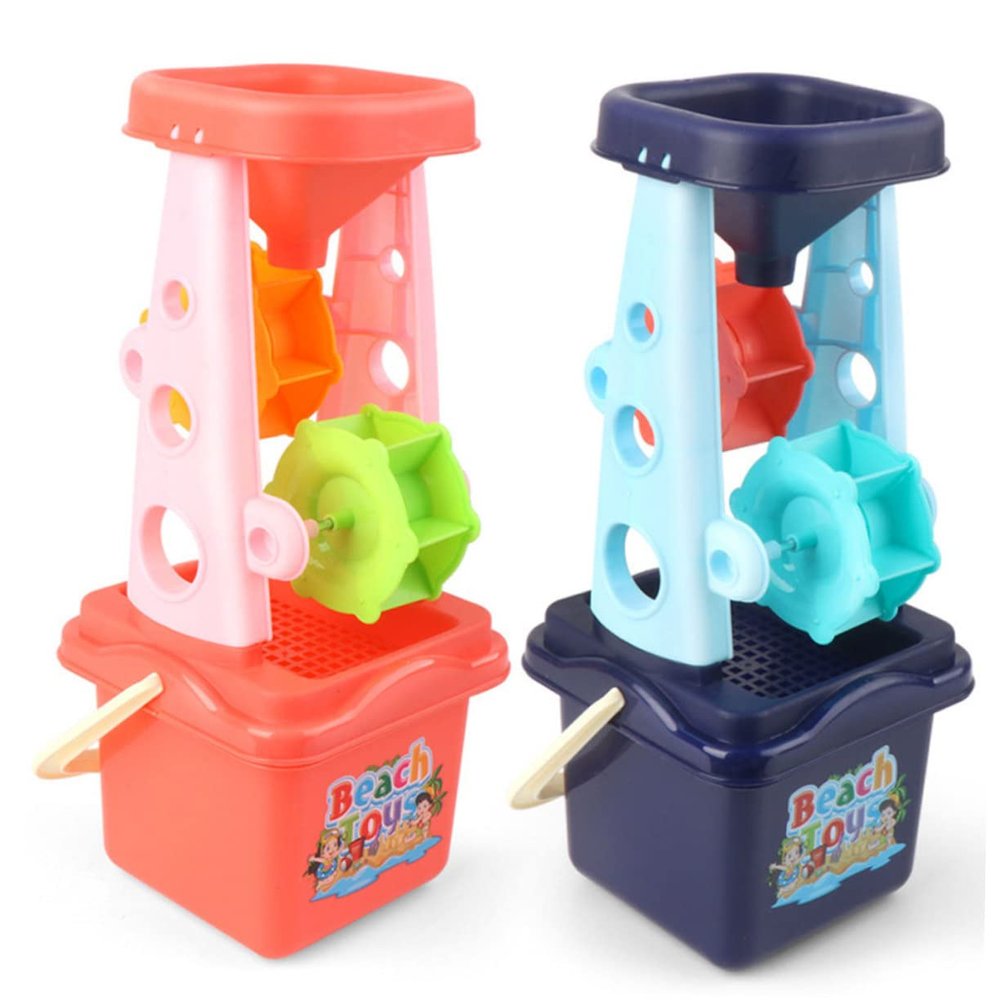Beaupretty Interactive Beach with Sand Bucket Shovel and Sand Clock Lightweight Safe Abs Plastic for Outdoor Play and Creative Fun for Orange