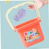Beaupretty Interactive Beach with Sand Bucket Shovel and Sand Clock Lightweight Safe Abs Plastic for Outdoor Play and Creative Fun for Orange view 3