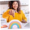 Abaodam Creative Ceramic Rainbow Saving Pot Piggy Bank for Lovely Desktop Ornament Money Storage Box Family Encourages Saving Habits view 4