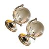 FUNNETOYU 2pcs Creative Mini Geographic Globe Decor Rotatable Desktop Ornaments Made of High Borosilicate Glass Compact and Textured World Globe Models for Office and Home Decoration view 1