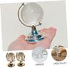 FUNNETOYU 2pcs Creative Mini Geographic Globe Decor Rotatable Desktop Ornaments Made of High Borosilicate Glass Compact and Textured World Globe Models for Office and Home Decoration view 4