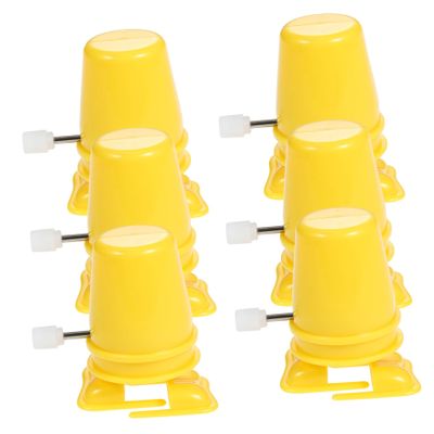 LALADEFIEE 6pcs Clockwork Legged Robot Movements DIY Walking Accessories Windup Mechanism for Clay Crafts and Repair Yellow