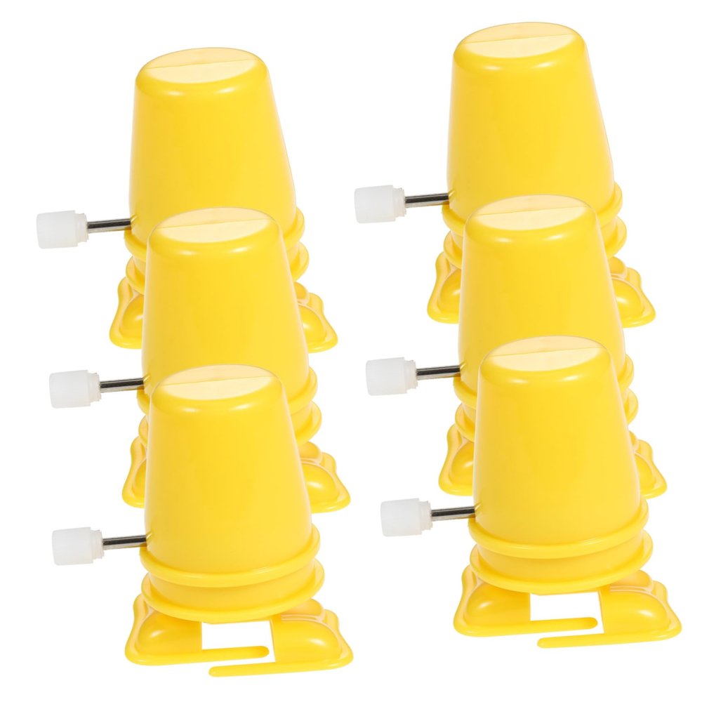 LALADEFIEE 6pcs Clockwork Legged Robot Movements DIY Walking Accessories Windup Mechanism for Clay Crafts and Repair Yellow