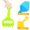 BESPORTBLE 8pcs Beach Sand Dig Shovels Set Lightweight Plastic Sand for Boys and Includes Square and Curved Shovels Rake and Hourglass for Beach Park Backyard Play Random Color view 3