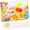 BESPORTBLE 8pcs Beach Sand Dig Shovels Set Lightweight Plastic Sand for Boys and Includes Square and Curved Shovels Rake and Hourglass for Beach Park Backyard Play Random Color view 4