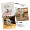 Abaodam 2pcs Miniature Desktop Globes Crystal Geographic Globe Models Delicate High Borosilicate Glass Craft Decor for Home Office Table Creative Transparent Sphere Ornaments view 3