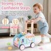 Wooden Baby Walker with Wheels for Girls, Toddler Play Store Ice Cream Toy, Multifunctional Ice Cream Cart with Baby Activity Center, Push Walking Toys Gift for 18+ Months Kids Learning to Walk view 4